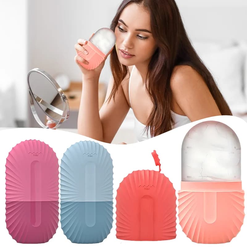 Stampo per cubetti di ghiaccio per il viso Silicone Congelamento Bellezza Lifting Ghiaccio Strumento per il viso Pelle degli occhi Educe Massaggiatore Roller Ball Strumenti per la cura della pelle