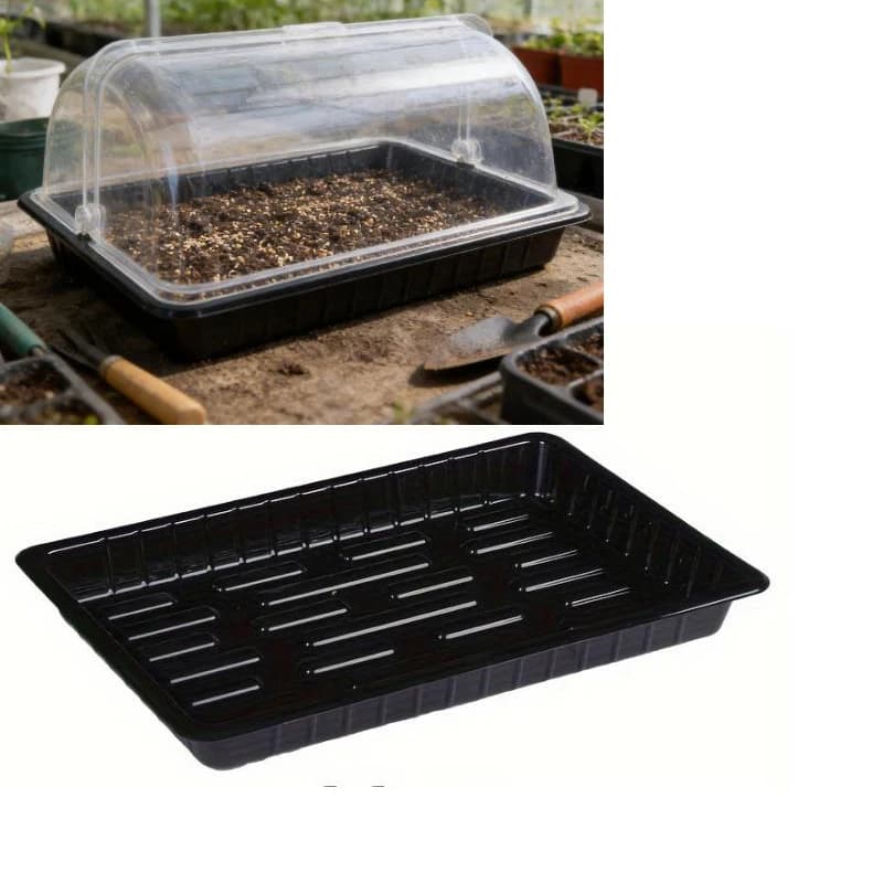 1 plastic sowing tray, swivel, for plants, flowers, greenhouse, germination, for indoor and outdoor garden