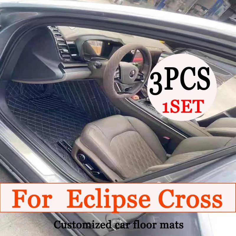 Car mats for Mitsubishi Eclipse Cross 2018 2019 2020 Auto Foot Reliefs Automobile Carpet Cover Interior accessories