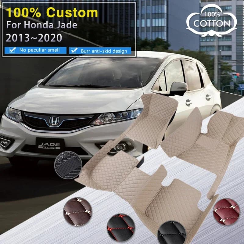 Tappetini per auto 3D per Honda Jade FR4 FR5 2013 ~ 2020 Set di tappetini in pelle di lusso Tappeto Tappetini per auto Parti interne Accessori per auto