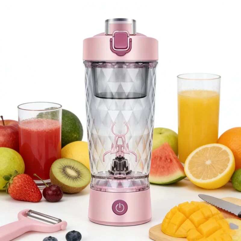 650 ml electric glass, glass for automatic mixing, glass for mixing protein shakes for fitness and sports.