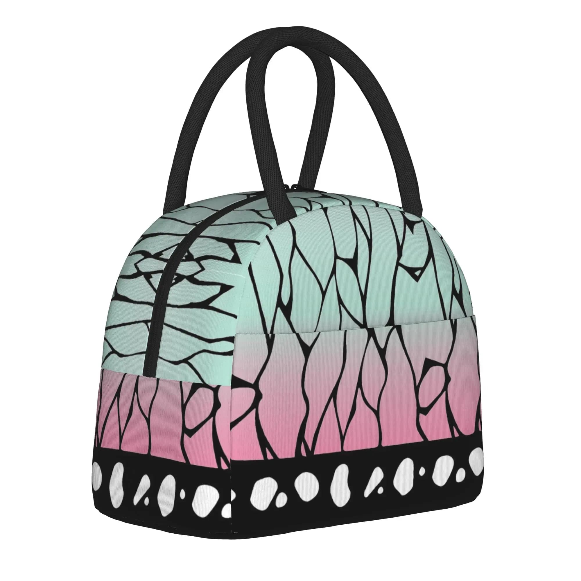 Demons Anime Insulated Lunch Bag Thermal Bag Reusable,Meal Container Kocho Shinobu High Capacity Tote Lunch Box Food Handbags