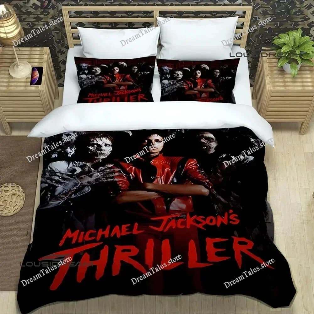 Set di Biancheria da Letto Michael Jackson, Copripiumino 3D, Design alla Moda, Decorazione, Set Copripiumino King Size, Set Letto Matrimoniale, Set di Biancheria da Letto 369