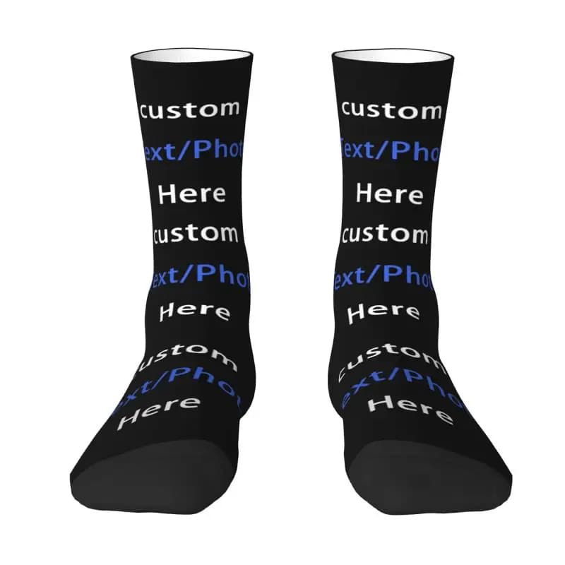 Personalized funny print Customize your design here Women's socks Men's Stretch socks summer autumn winter