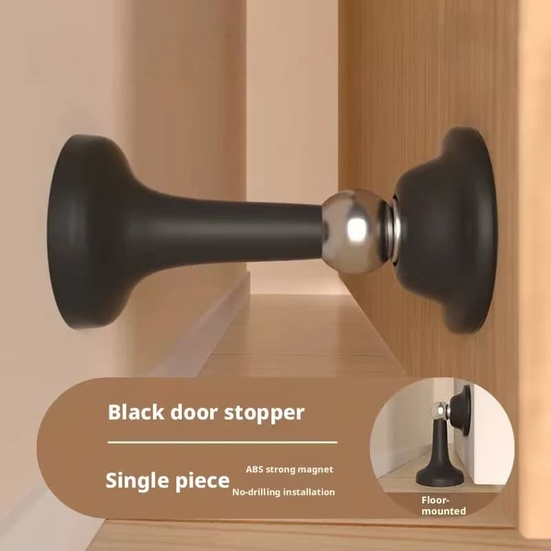Silicone Anti-Collision Door Stopper - No-Drill, Strong Suction Floor Stop for Bedroom Wall Protection at Home