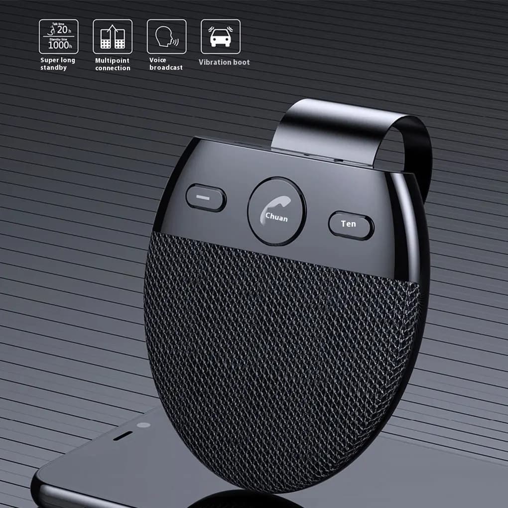 Kit per auto wireless Lettore musicale MP3 per auto con microfono Vivavoce Vivavoce Accensione automatica Connessione Supporto Due telefoni cellulari