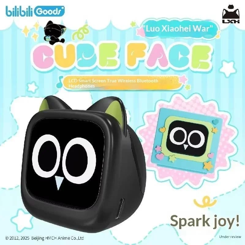 BilibiliGoods CUBEFACE The Legend of Luo Xiaohei Headphones with LCD Screen Touch Screen, Gaming Headphones Soul, Birthday Gift