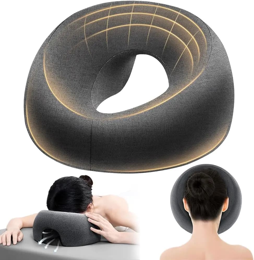 Cuscino Ergonomico per Poggiatesta, Cuscino per Posizione Sdraiata in Memory Foam Traspirante, Supporto per la Testa, Cuscino per Massaggio Corpo e Riposo del Viso