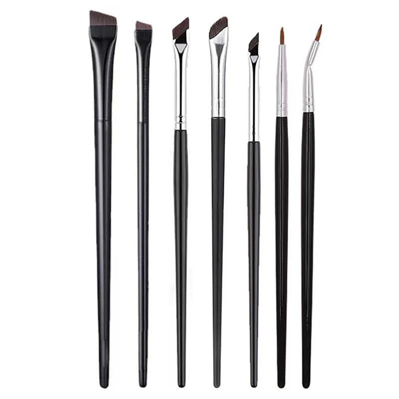 Pennello Angolato Super Sottile per Sopracciglia e Eyeliner, Pennello Professionale per Contorno Sopracciglia, Strumenti per Trucco Occhi