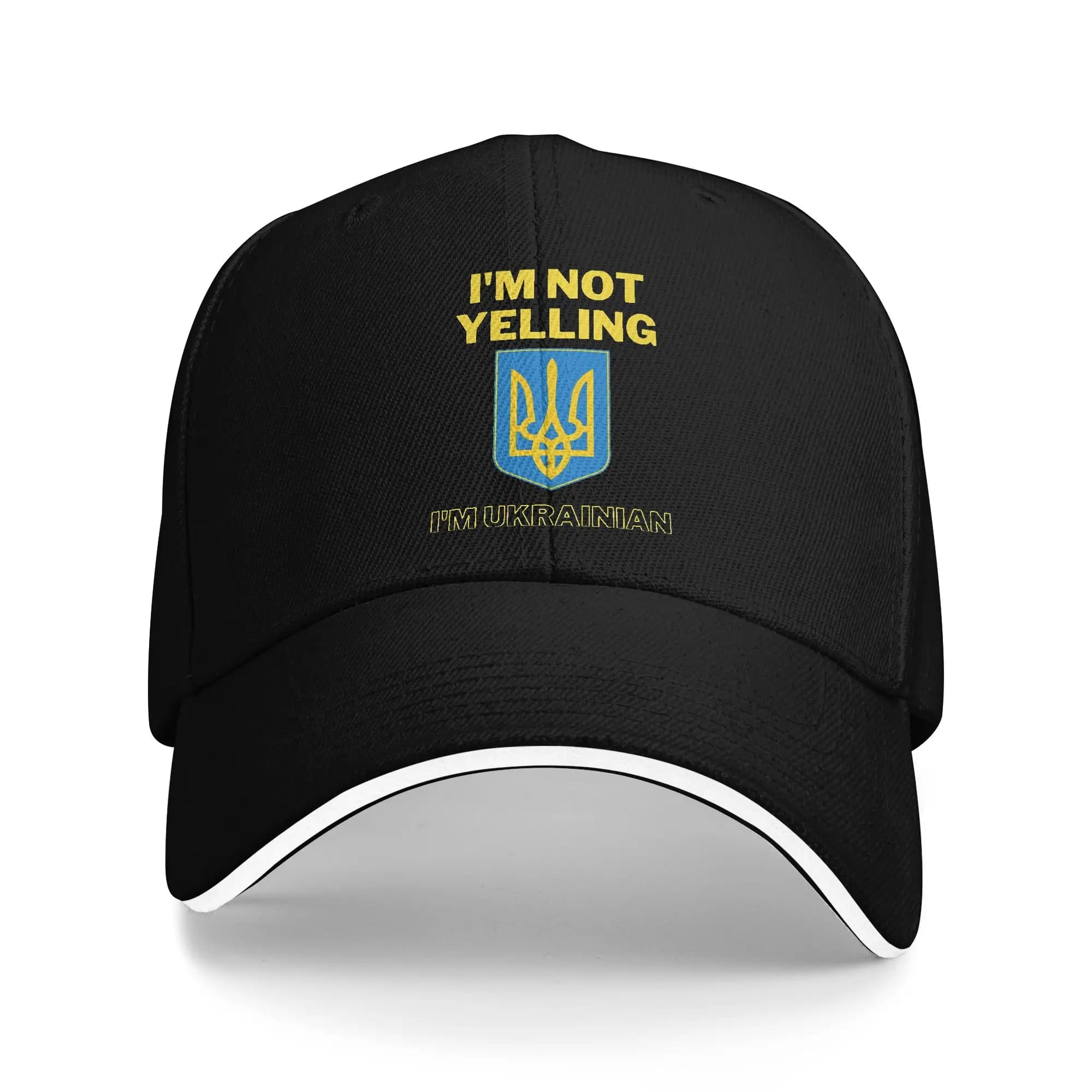 Cappellino da Baseball con Logo 'I'm Not Yelling I'm Ukrainian', Design Maschile, Cappello Trucker, Moda Primaverile, per Escursionismo e Pesca, Dropshipping