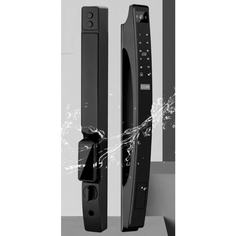 Serratura Intelligente Elettrica Senza Chiave con Videocitofono, Impermeabile IP68, Riconoscimento Facciale 3D, Sblocco con Impronta Digitale