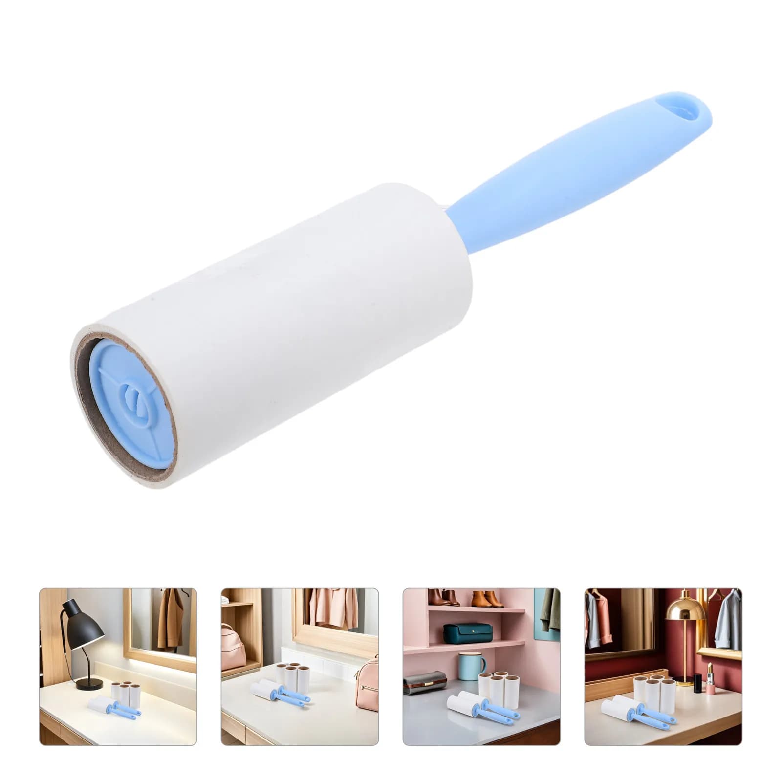 8Pcs Compact Reusable Lint Roller Pet Hair Remover Sticky Adhesive for Clothing Furniture Carpets Cars Effortless Manual Lint