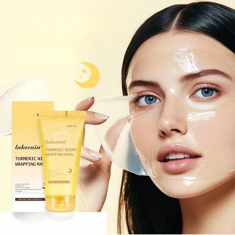 Maschera peel-off al curcuma Idratante profondo viso idratante Ricco nel collagene vitamina C retinolo Texture delicata Ipoallergenico