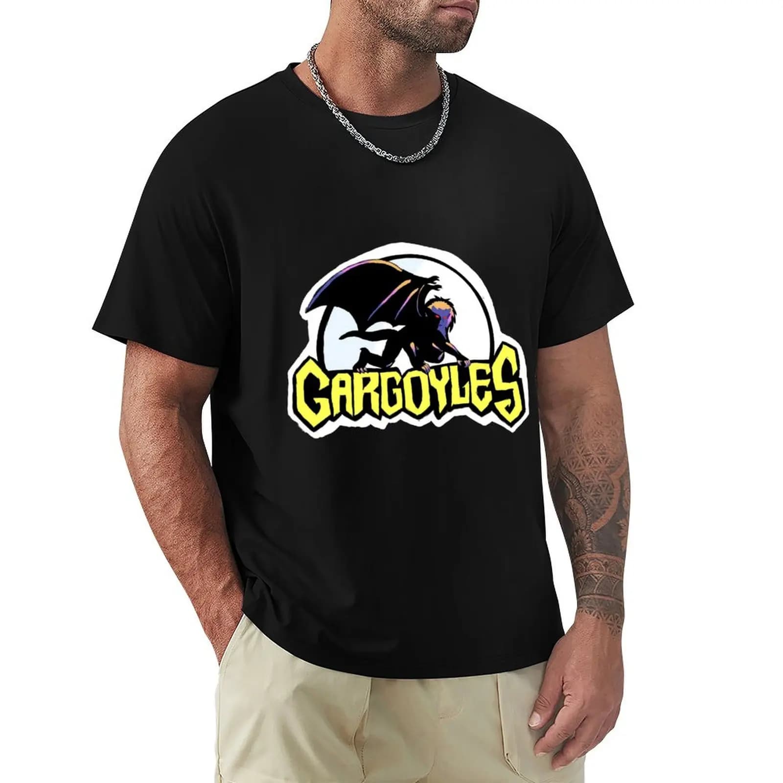 Demona Gargoyles Logo T-Shirt Daily Casual Short Sleeve Tee Shirt