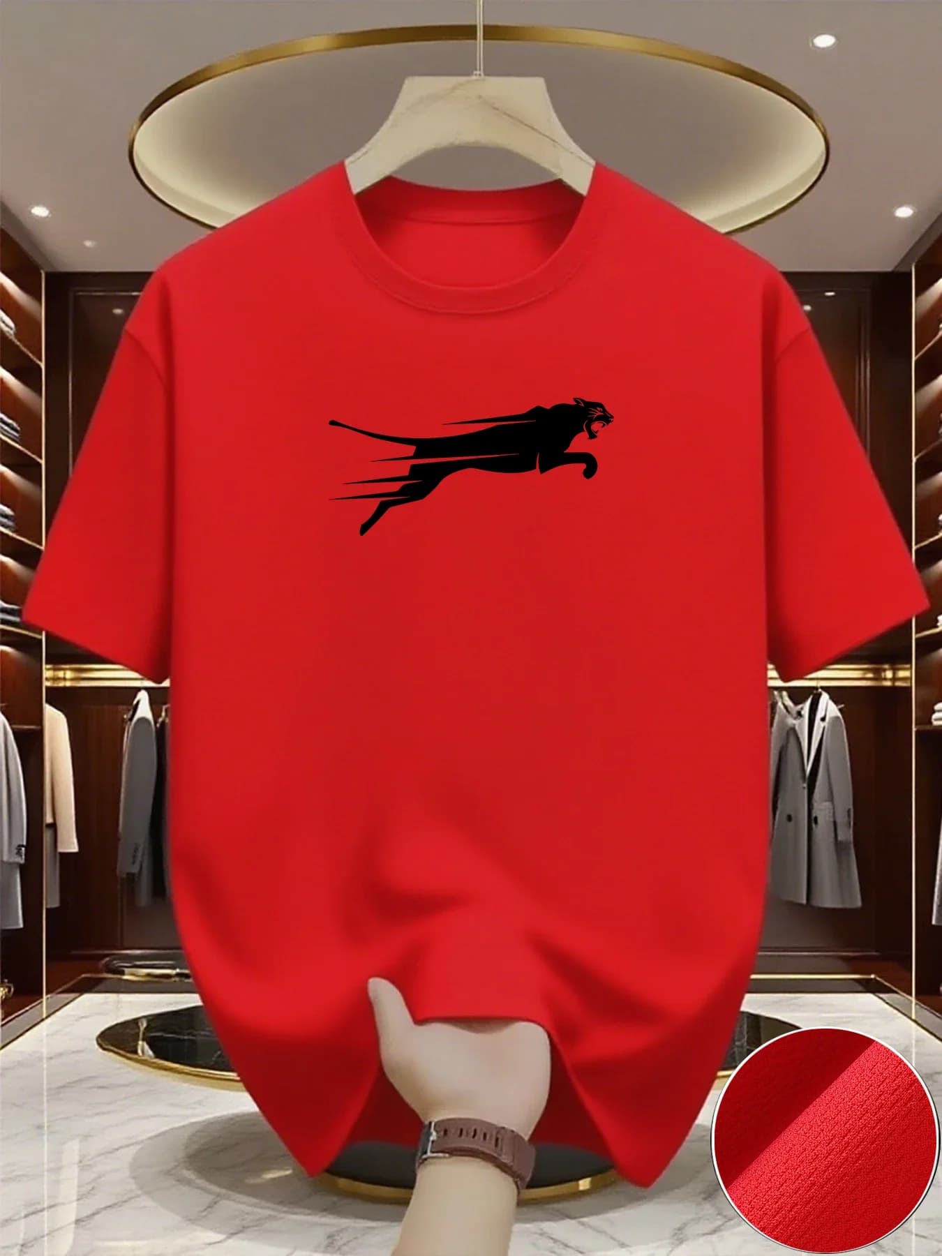 Summer New Flying Wolf Print Men's/Women's Printed Short-sleeved T-shirt Loose and Versatile Fashion Half-sleeved Casual Wear