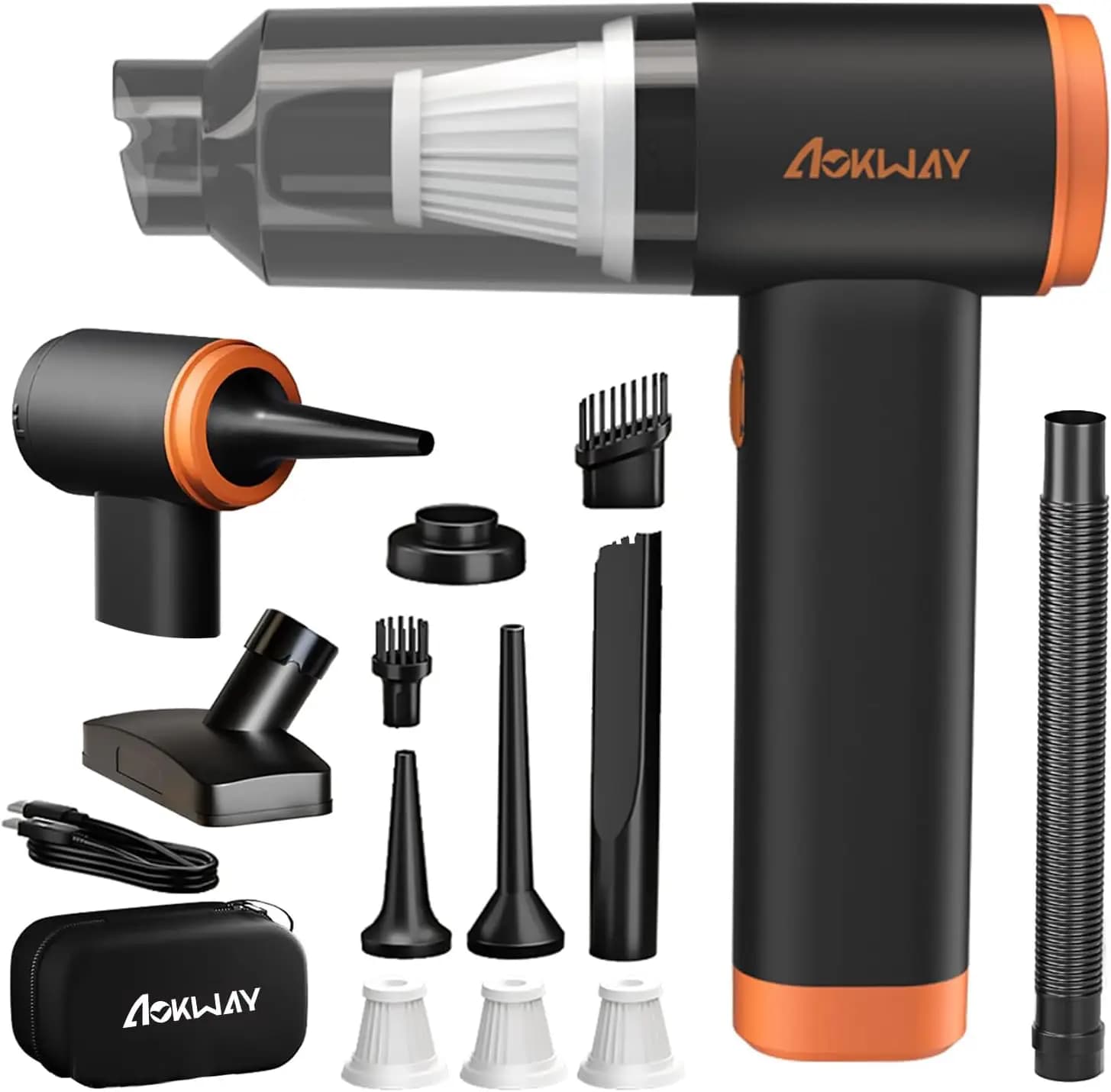 Aspirapolvere portatile per auto senza fili 20000PA, mini pulitore ricaricabile 4 in 1 per auto, casa e ufficio