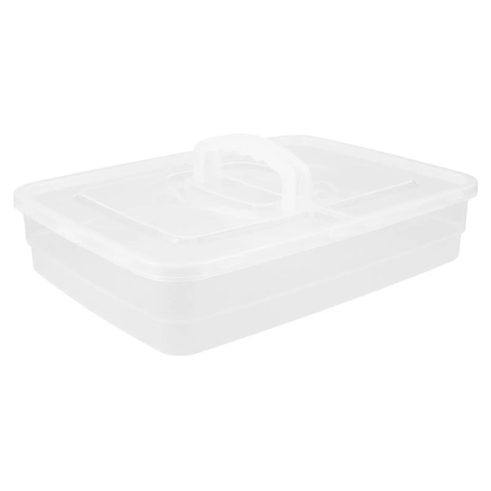 Contenitore Impilabile per Lievitazione Pizza con Coperchio e Maniglia, Portatile, per Impasto, Accessorio da Cucina per Panificazione