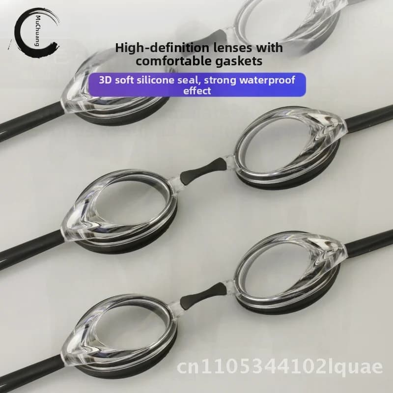 Muchuang Professional Silicone Swimwear for Adults Competition Glasses for Raincoat Running Training with Small Frame