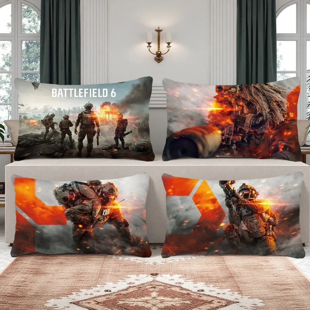 Battlefield 6 New Game cushion cover Rectangle Pillow Case Printing Bedside Sofa Room Home Decoration Pillowcase