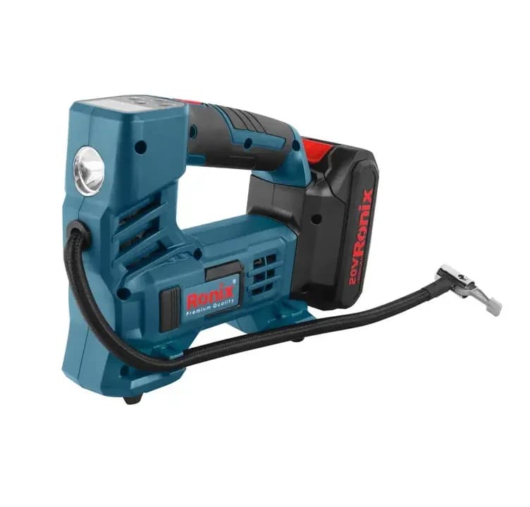 Per Ronix 8605 Modello Wireless 20v Gonfiatore per pneumatici Mini pompa di aria portatile senza fili Compressore d'aria per alloggiamento auto