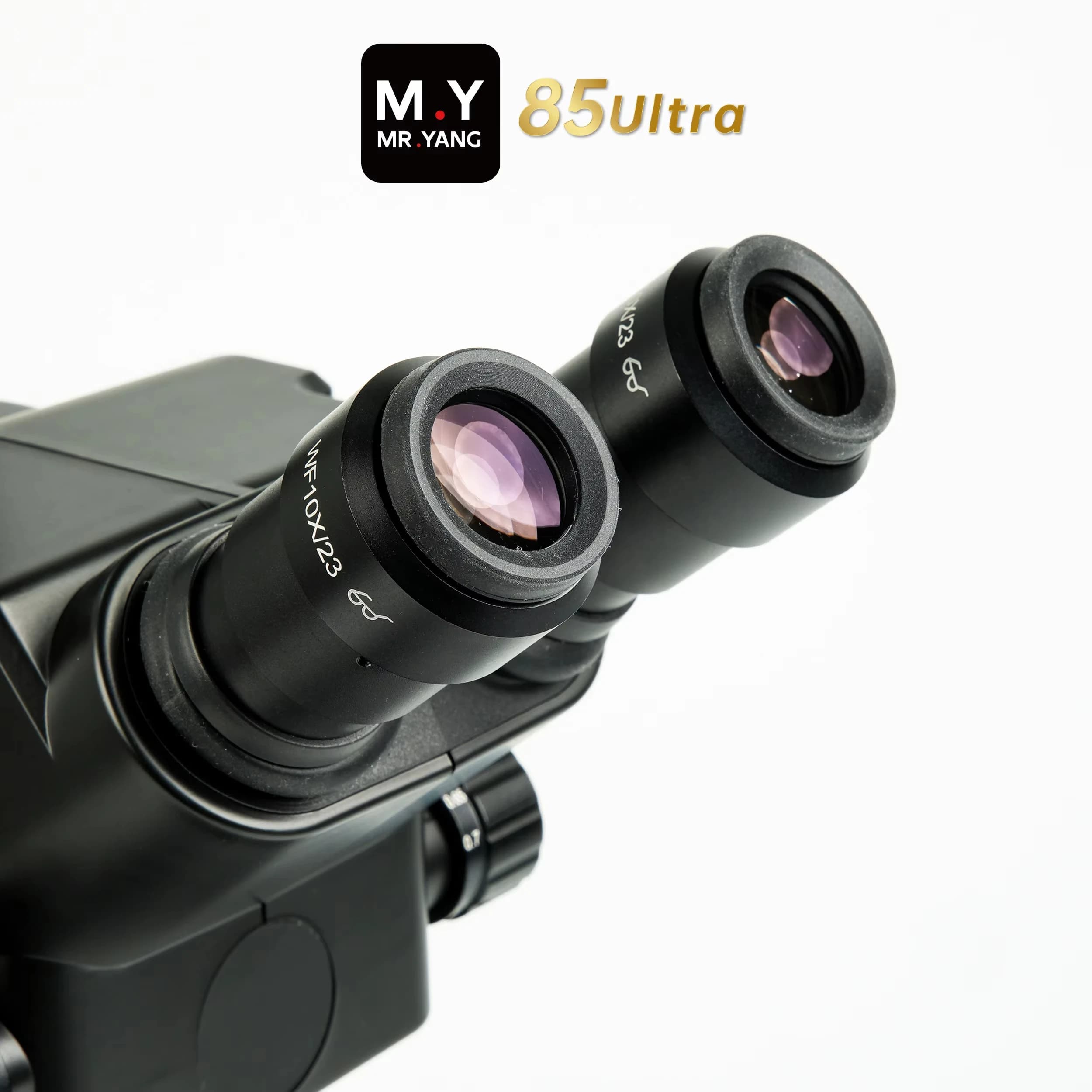 Microscopio Trinoculare YCS 85Ultra con Zoom Continuo 6.3X-68X, Oculare WF10X/23 per Riparazione di Elettronica PCB e Saldatura