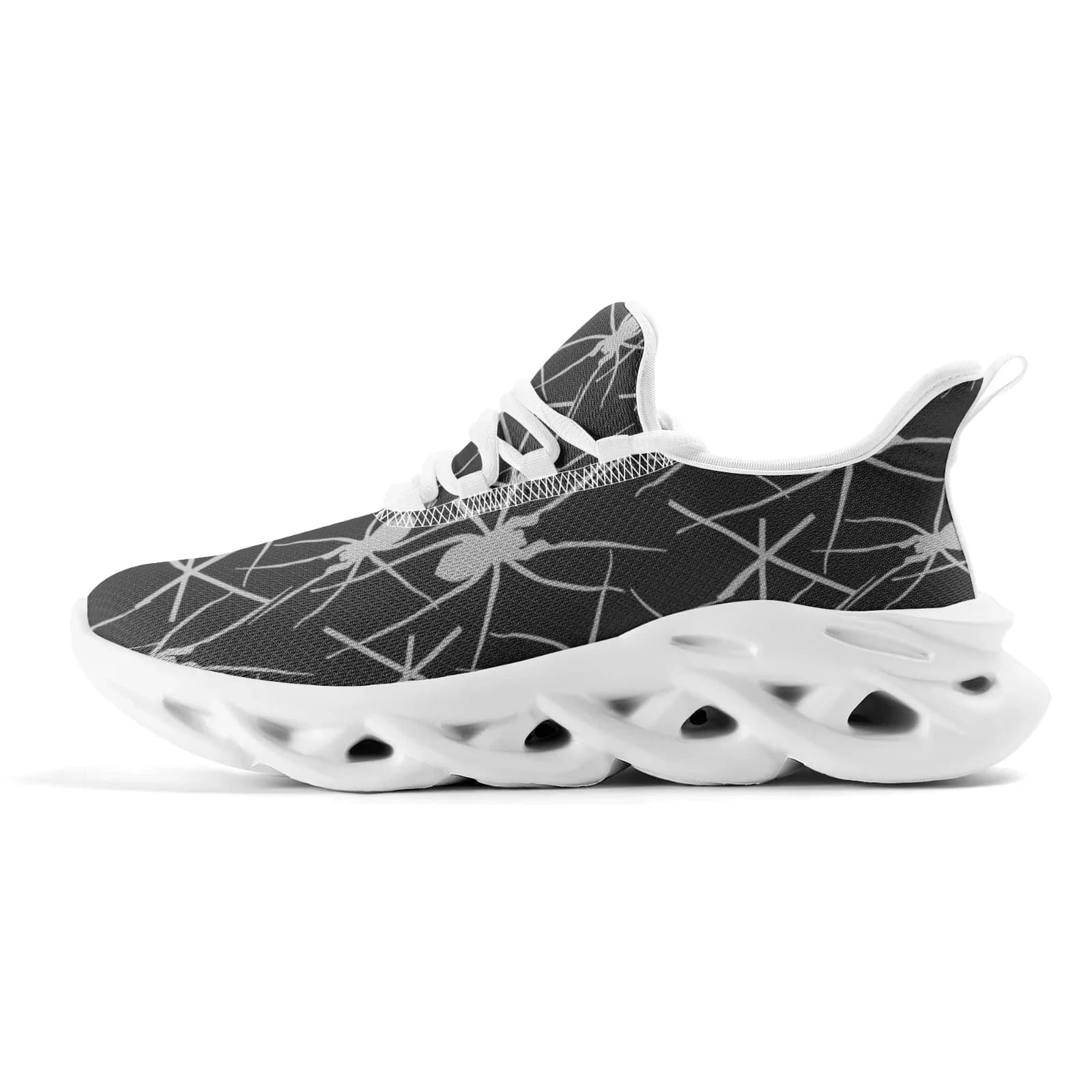Sneakers casual dal design unico per uomo e donna, scarpe leggere da passeggio e corsa, calzature in rete con lacci EUR36-48