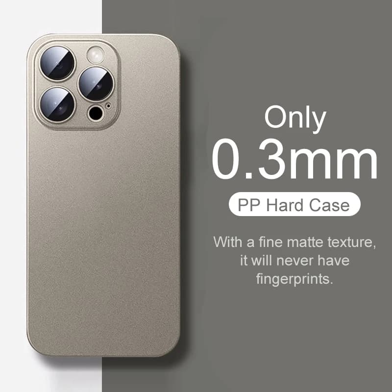 Custodia opaca ultra sottile da 0,3 mm per iPhone 16 15 14 13 12 mini 11 Pro XS Max X XR 7 8 Plus 16e Custodie rigide traslucide satinate