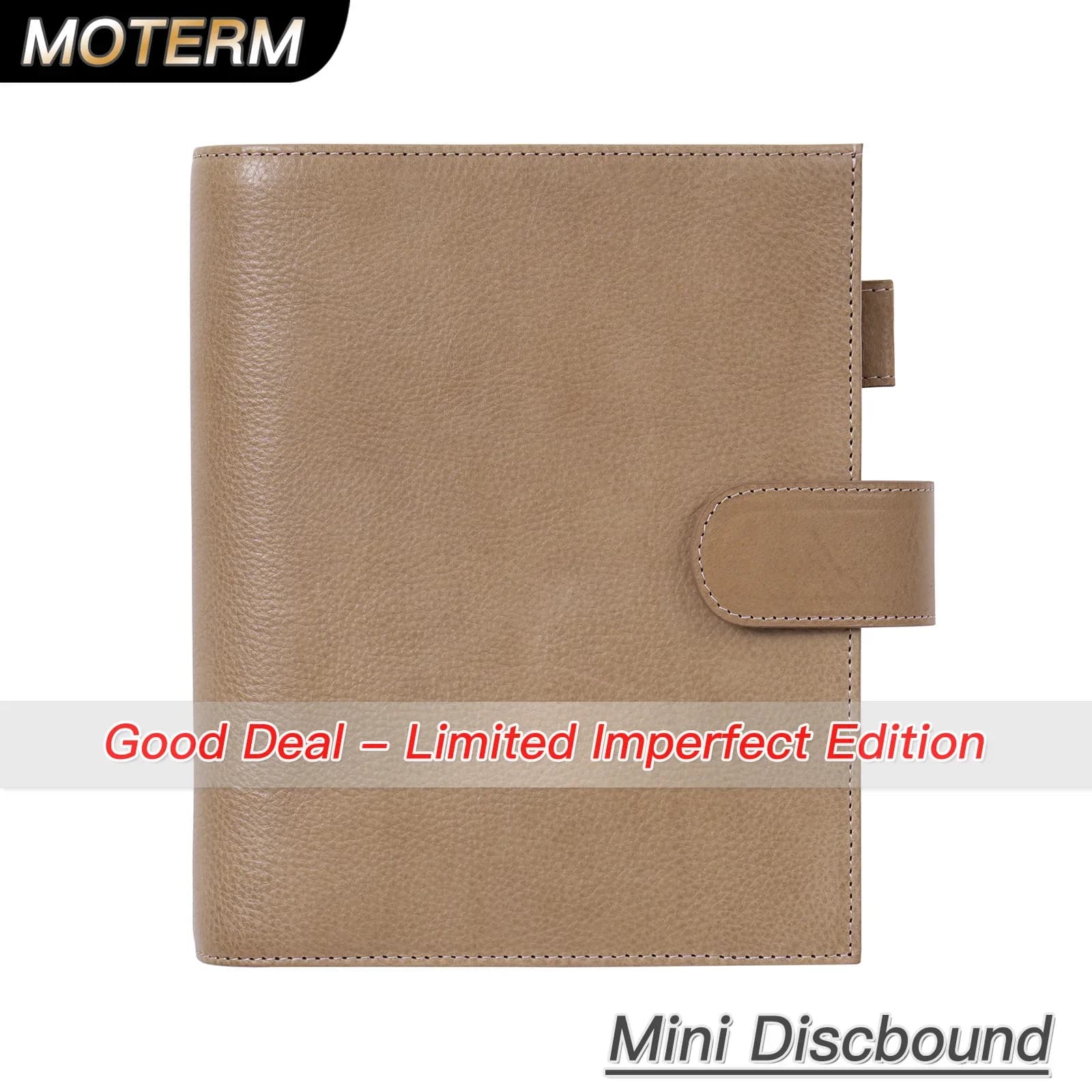 Diario dell'organizzatore della copertina per notebook in pelle conciata al vegetale a pieno fiore della serie HP Discbound Moterm imperfetto limitata
