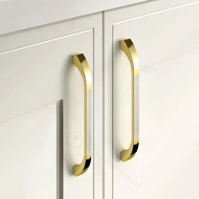 Modern Simple Brushed Gold Wardrobe Cabinet Kitchen Door Handle Brushed Silver Shoe Cabinet Drawer Handle Short Cabinet