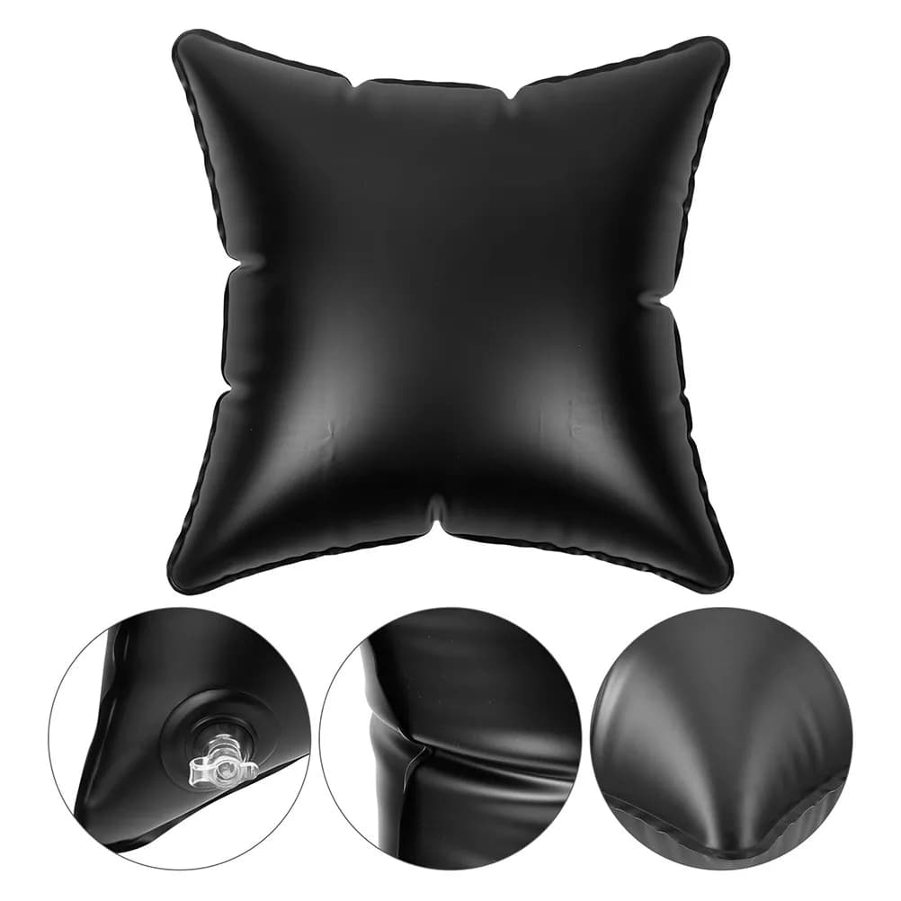 Cuscino da campeggio gonfiabile per esterni, cuscino da viaggio portatile compatto in PVC resistente all'acqua, supporto ergonomico per la vita, altezza regolabile