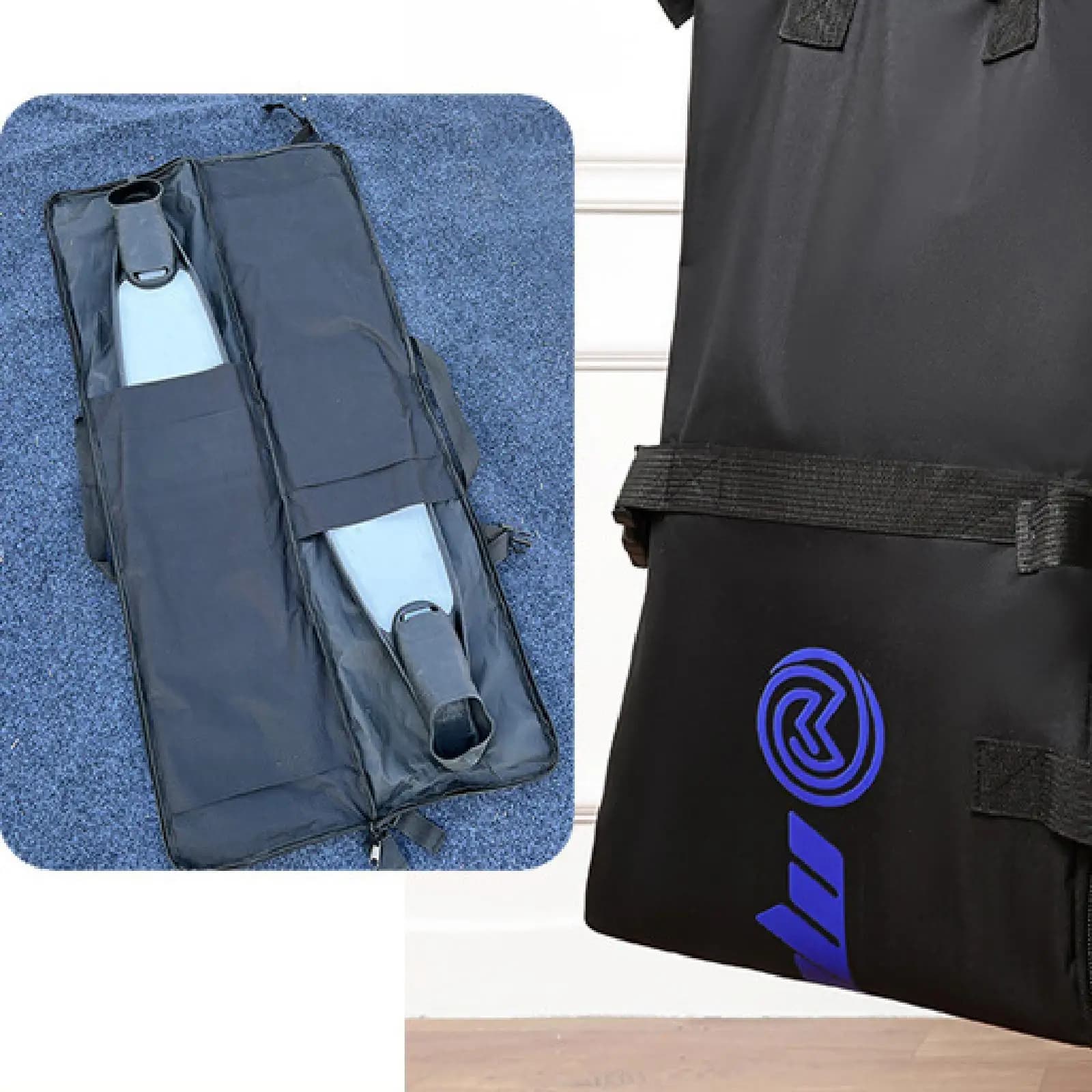 Long Fins Bag Pouch Zipper Folding Portable Versatile Carrying Dive Bag Gear for Snorkel Travel Swim Surfing Water Sports