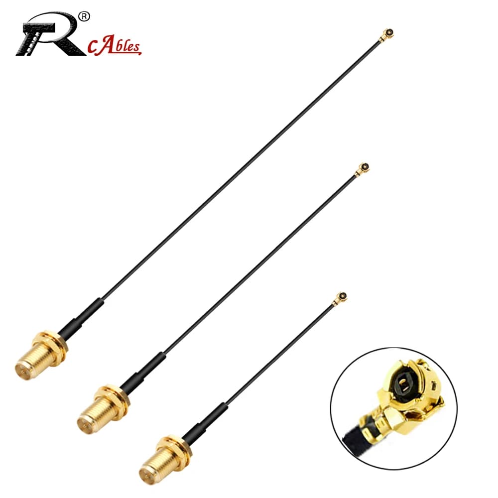 Cavo MHF SMA femmina90 da 1 pezzo ° a uFL u.FL MHF Femmina Spina Maschio Antenna WIFI Cavo Coassiale RF RG1.13MM RG0.81MM Estensione Pigtail