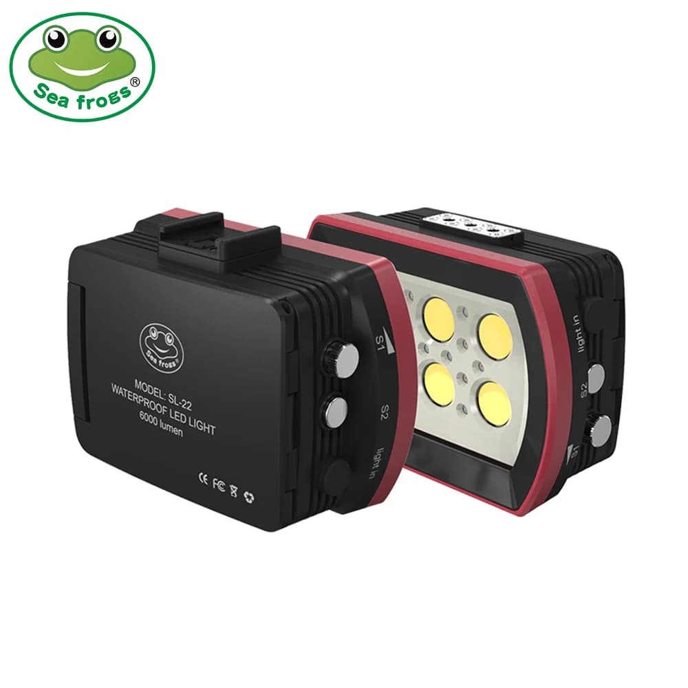 Seafrogs 6000 LM LED phone lamp filling light for underwater photo waterproof lighting for DSLR cameras Action cam