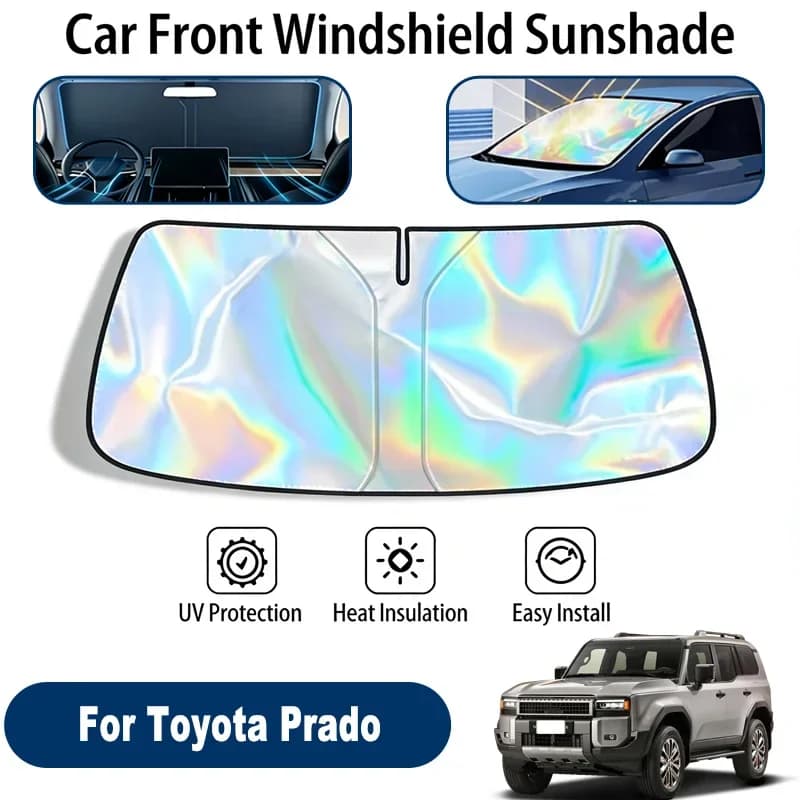 Parasole per parabrezza per Toyota Prado, accessori pieghevoli per la protezione solare del finestrino anteriore, riflettenti ai raggi UV