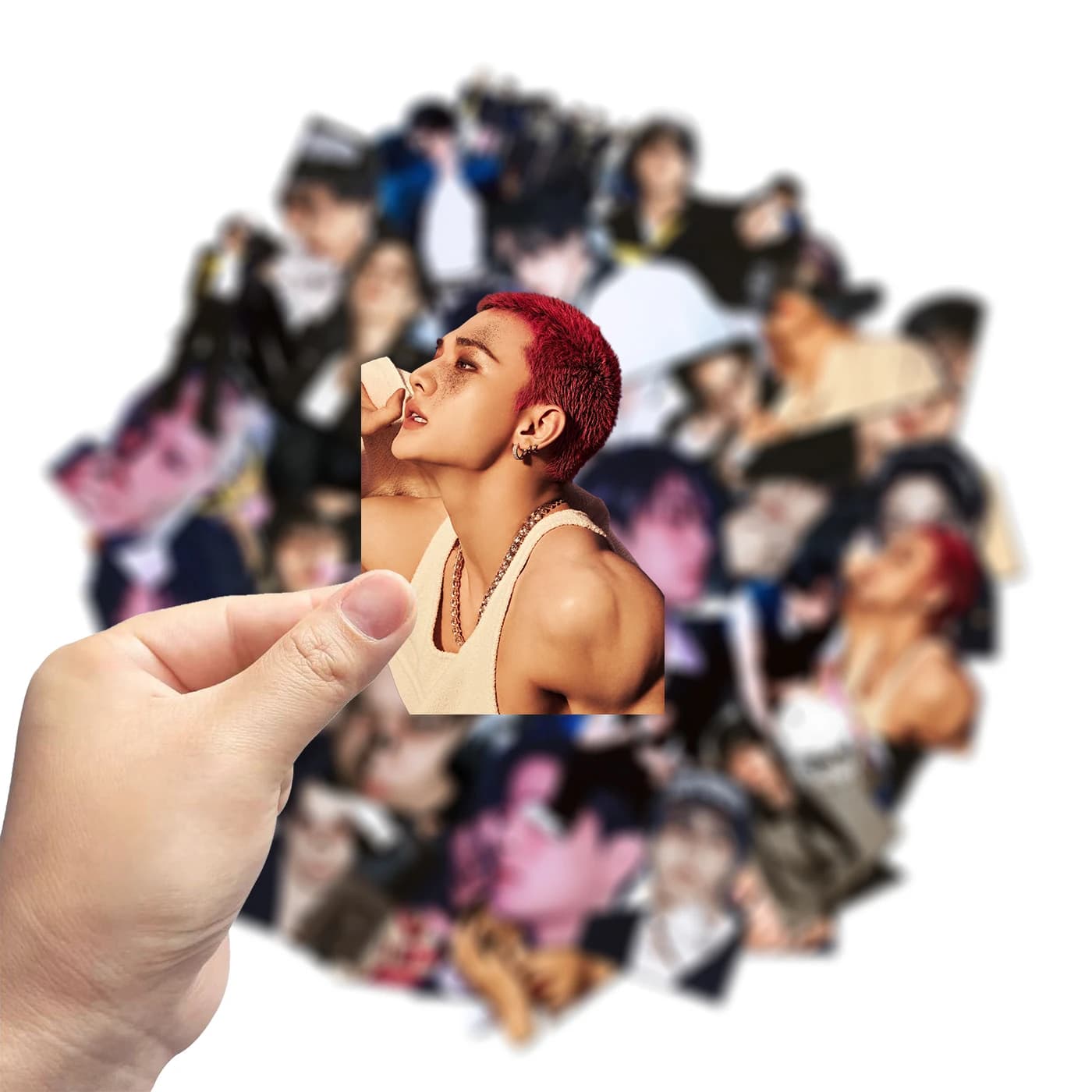500Pcs DIY Craft KPOP Merch Waterproof Stickers Unique Kpop Album Decals For Notebook Hand Account Decor