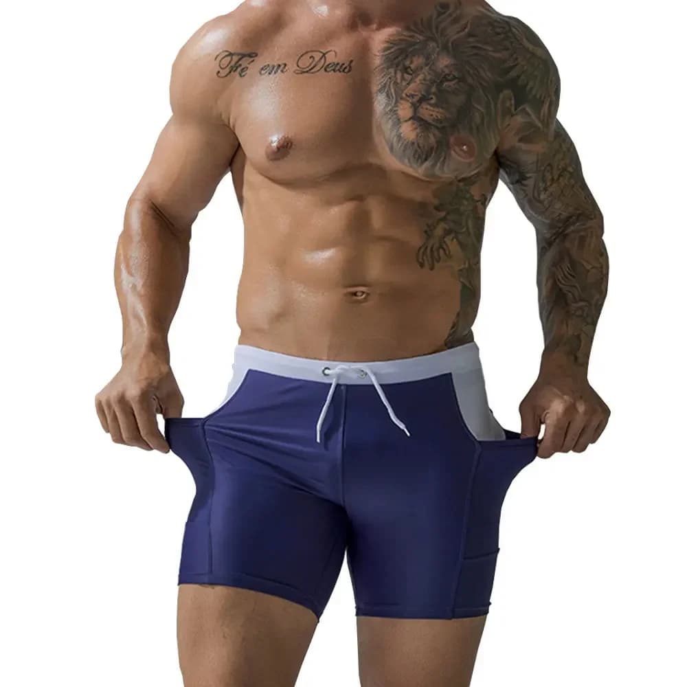 Men's swimsuit waterproof shorts quick drying swimsuits swimsuit with pockets Surf pants swimsuit beach pool