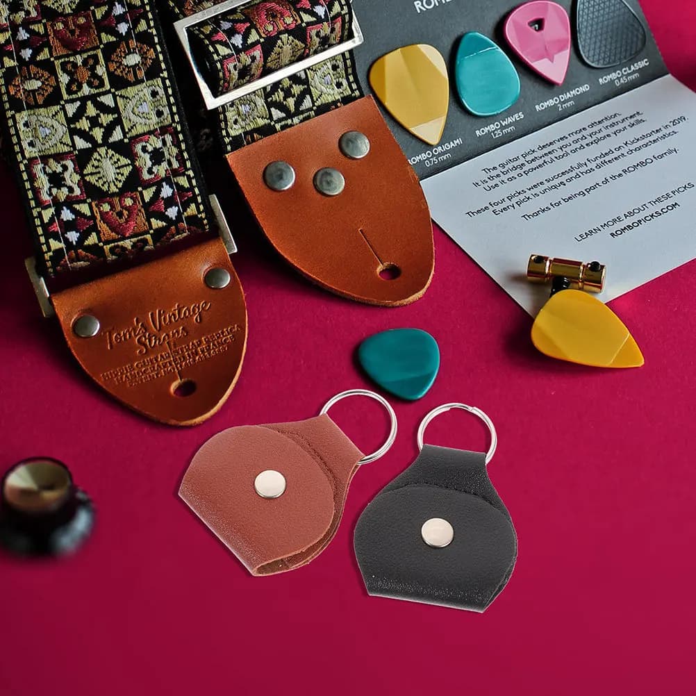 4Pcs Compact Guitar Pick Storage Bag Premium Plectrum Holder Portable Organizer for Guitar Bass Ukulele Accessories