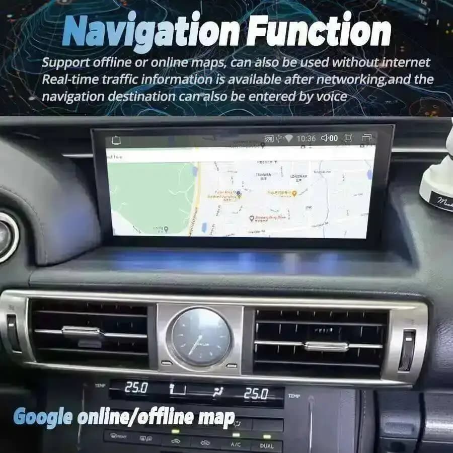 Auto Lettore Multimediale Radio di Navigazione Autoradio Per Lexus IS RC 200 250 200t 300h 2013-2020 10.25 pollici Android 14 Schermo Carplay