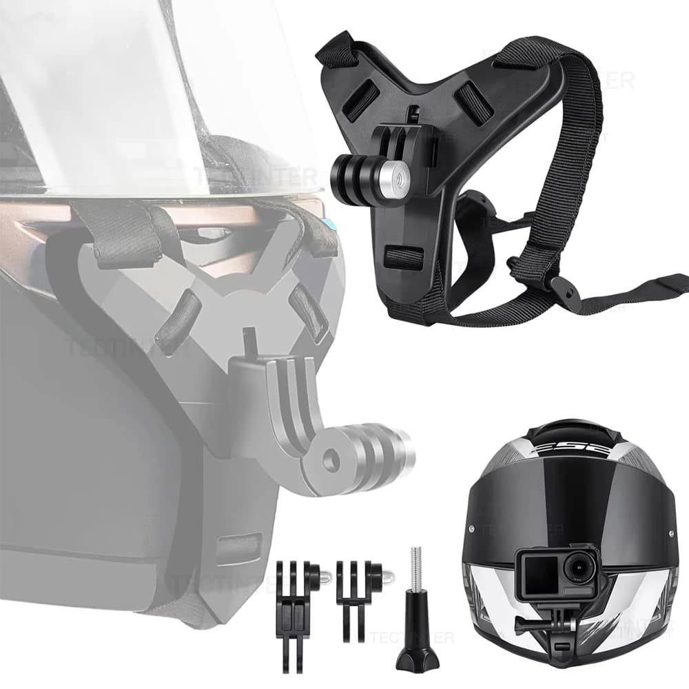 Subgola motorcycle helmet for GoPro Hero 13 12 11 10 9 8 DJI Osmo Insta360 SJCAM SJ4000 AKASO Action Camera Accessories