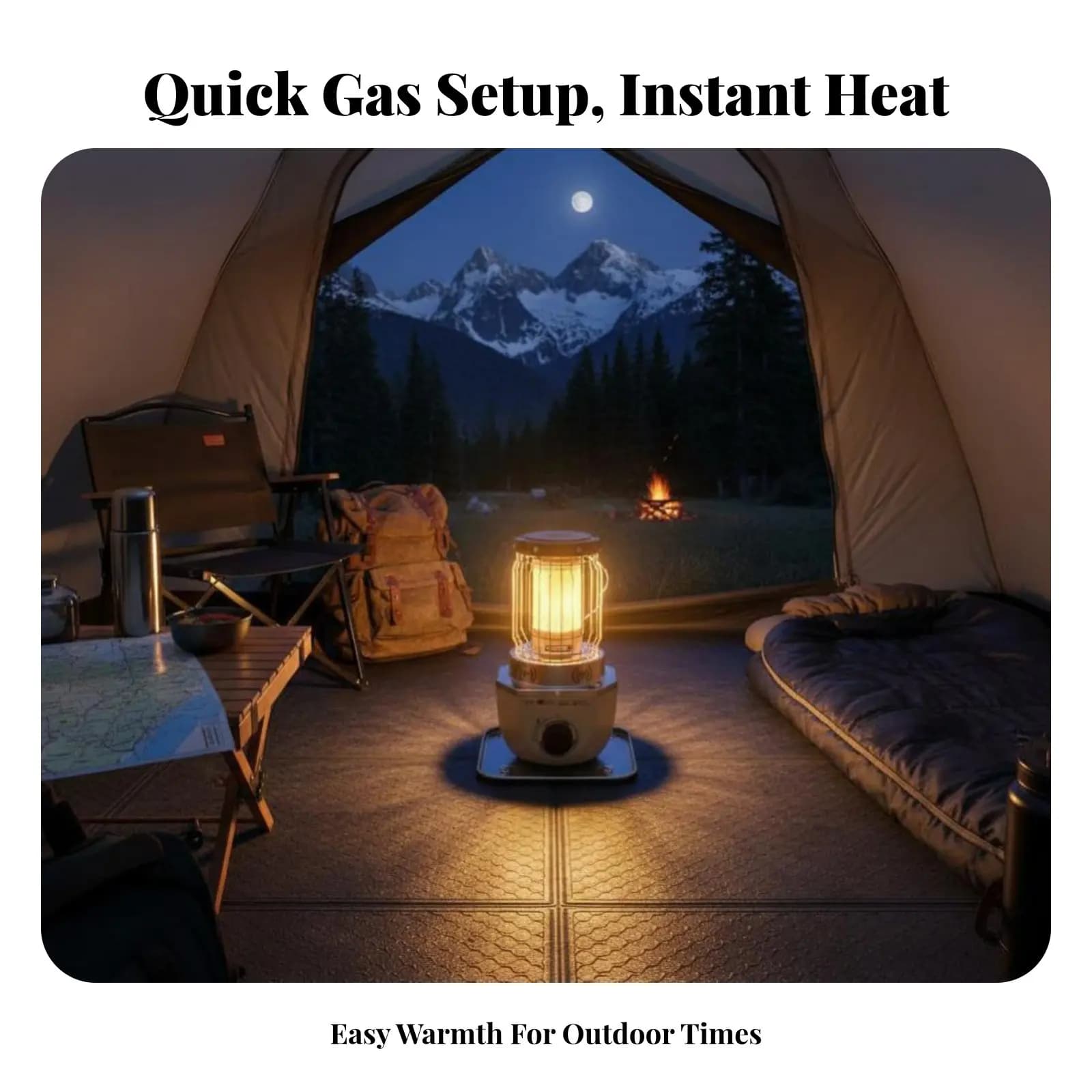 Gas Stove Box, Gas Stove, Heating for Interior and Exterior Curtains, Camping, Rapid Heating, Casual Design