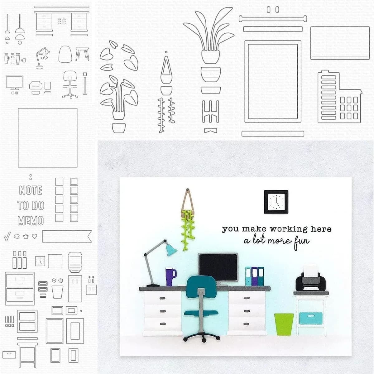 Office Card Kit Release Metal Cutting Dies Scrapbooking Diy Greeting Card Album Mould Embossing Craft New Arrivals