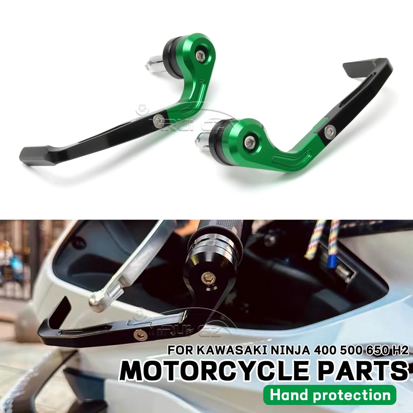 Protezione leva freno moto CNC alluminio universale 7/8 "protezioni manubrio universale per Kawasaki Ninja 400 Ninja 500 650