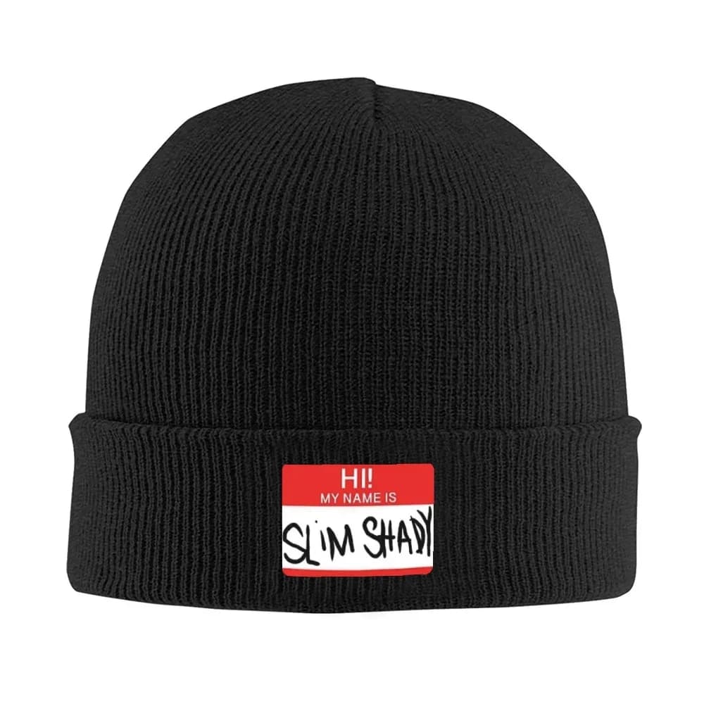 1pc Slim Shady Bonnet Hats Eminem Knit Hat Adult Unisex Vintage Warm Beanie Hats Spring Kpop Design Cap