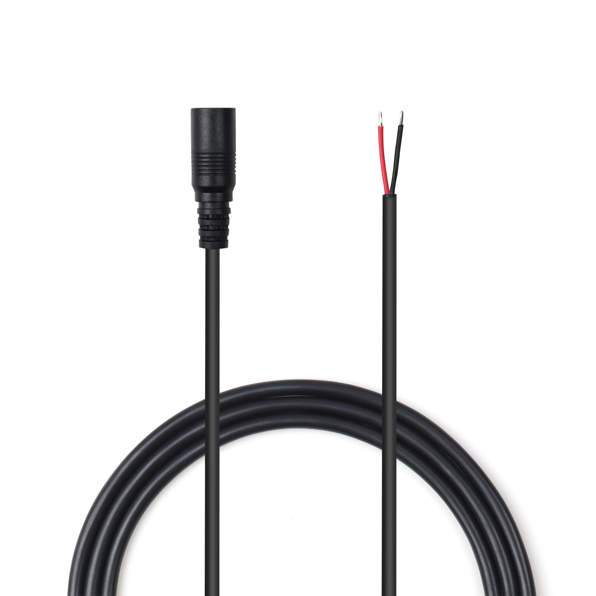 【LANO】Cavo di prolunga DC5521 femmina a filo nudo 22AWG nero per illuminazione LED e videosorveglianza