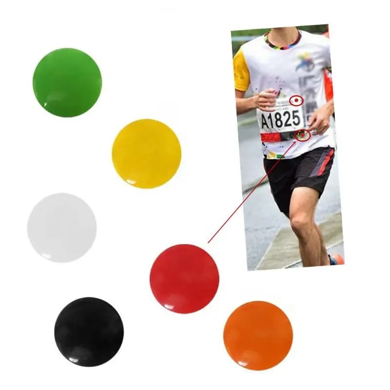 4 Pieces Magnetic Spindle Holder for Race Numbers, Fixing Clip for Number Belts, Racing Accessories, Triathlon and Cycling