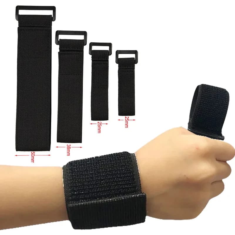 2/5 pezzi fascette per cavi con fibbia inversa in nylon nastro di fissaggio per cucire nastro autoadesivo con gancio e anello cinturino magico in nylon