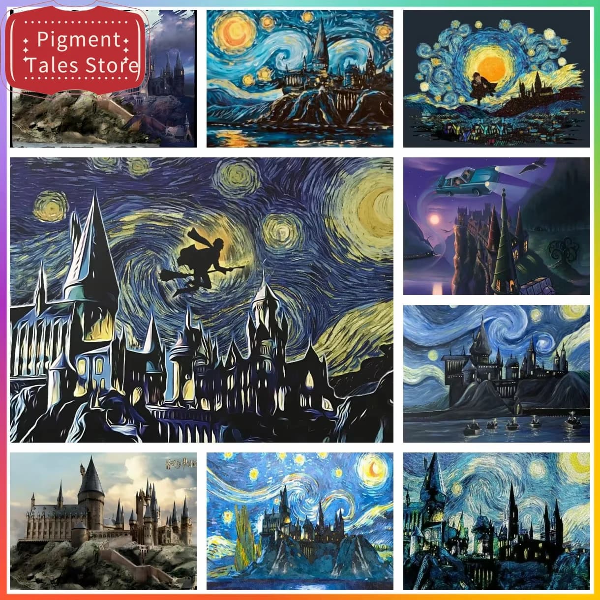 1pc frameless Oil Painting By Numbers Harries Potter Witchcraft and Wizardry Acrylic Paint By numbers For Adults aesthetic decor
