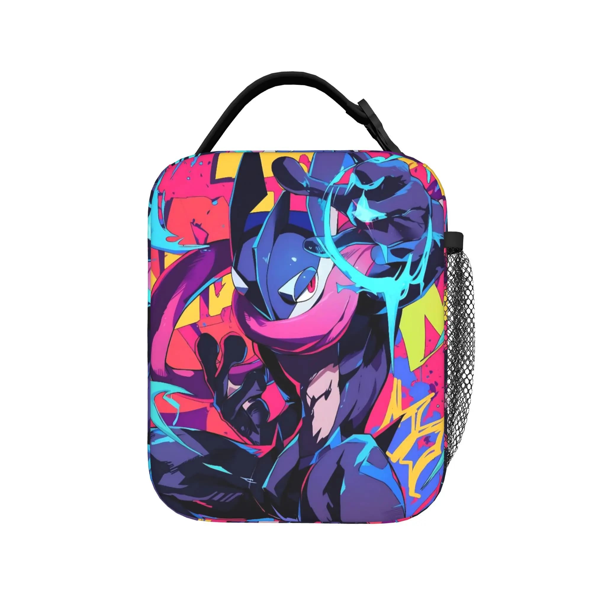 Greninjas Ninja Colorful Insulated Lunch Bags Thermal Bag Reusable,Lunch Container Poke-Mon Games Tote Lunch Box Food Bag Work