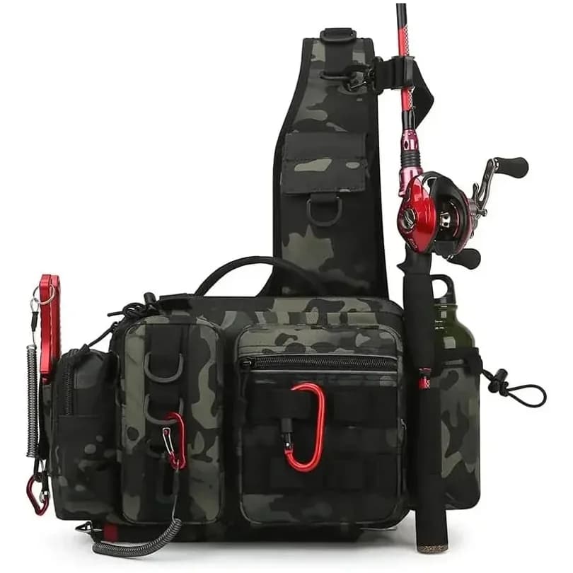 Backpack for fishing gear box for bait Tool bag Waist bag for men Fly fishing backpack with shoulder bag