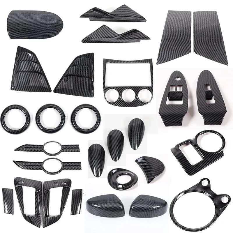 ABS ABS Carbon Fiber for Nissan 370Z Z34 2009-2020 Auto Center Console Cover Panel Decoration Auto Editing Accessories